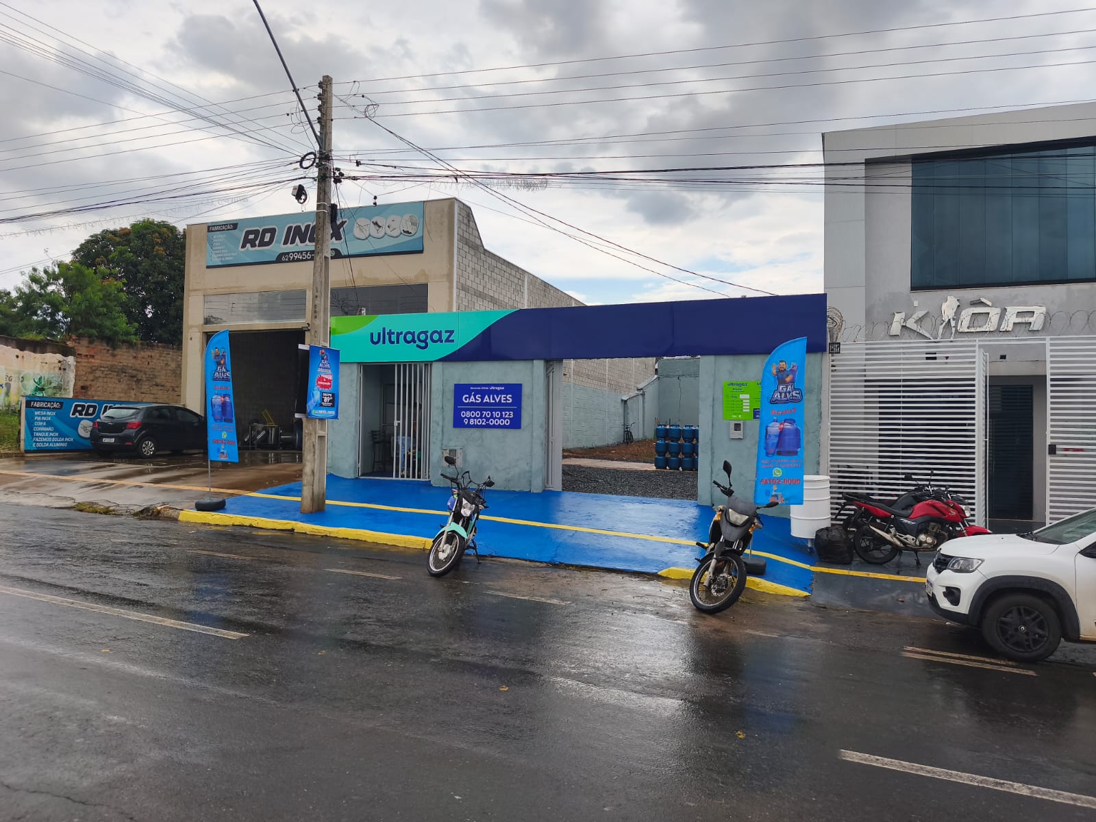 Fachada Gás Alves Revenda Ultragaz em Goiânia